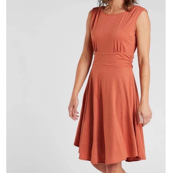 PrAna Jola scoop back midi jersey organic dress - Picture 1 of 8